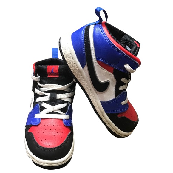 Nike Other - Toddler Nike Air Jordan 1 Mid Top 3 640735-124 size 9C Red Blue White